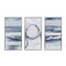 Gracie Mills Silver Foil Abstract 3-piece Framed Canvas Wall Art Set